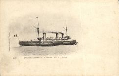 VINTAGE POSTCARD Boat War French Navy D Entrecasteaux Cruiser of 1st rank