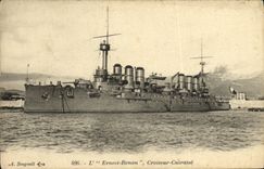 VINTAGE POSTCARD Bateau War L Ernest Renan Croiseur Armours