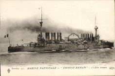 VINTAGE POSTCARD Boat War National marine Ernest Renan