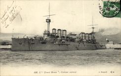 VINTAGE POSTCARD Bateau War Ernest Renan Croiseur Armours Pallice
