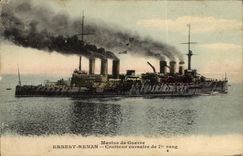 VINTAGE POSTCARD Boat War Navy Ernest Renan Cruiser Corsair