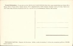 VINTAGE POSTCARD Boat War Crucero Extremadura