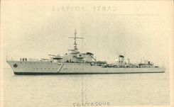 VINTAGE POSTCARD Odd Boat War