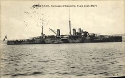 VINTAGE POSTCARD Bateau War Armours D Escadre standard Jean Bart