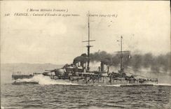 VINTAGE POSTCARD Bateau War France Armours D Escadre