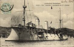 VINTAGE POSTCARD Boat War Galileo Cruiser of 3rd class