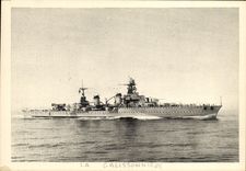 VINTAGE POSTCARD Boat War Cruiser Galissonniere