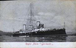 VINTAGE POSTCARD Boat War Regia Nava Garibaldi