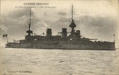 VINTAGE POSTCARD Bateau War War the Gallic Armor runs glorieusement