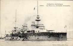 VINTAGE POSTCARD Bateau War the Gallic one Armours D Escadre