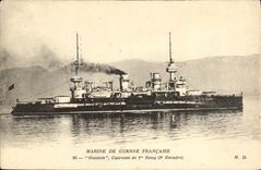 VINTAGE POSTCARD Bateau War Gallic French Navy Armours 1st rank