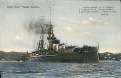 VINTAGE POSTCARD Boat War Regia Nave Giulio Cesare