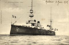 VINTAGE POSTCARD Bateau War the Cruiser armours Gloire