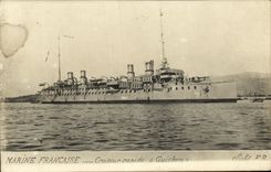 VINTAGE POSTCARD Boat War French Navy Fast Cruiser Guichen