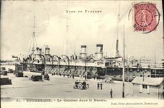 VINTAGE POSTCARD Boat Dunkirk War Guichen in the Basin
