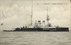 VINTAGE POSTCARD Bateau War the Henri IV Armours D Escadre