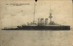 VINTAGE POSTCARD Boat War Pallice Esacade of North the Henri IV