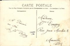 VINTAGE POSTCARD Bateau War Cruiser armours D squadron destroyed by an explosion on March 12th  1907