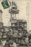VINTAGE POSTCARD Boat Toulon War the Catastrophe of L Iena Aspect of the Bridge of L Iena After