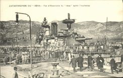 VINTAGE POSTCARD Boat War Catastrophe Of Iena Seen D Together of Iena After L explosion