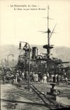 VINTAGE POSTCARD Boat War the Catastrophe of Iena Iena seen By Back Port side