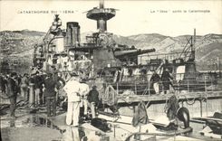 VINTAGE POSTCARD Catastrophe Of Iena Iena after the catastrophe Boat