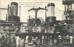 VINTAGE POSTCARD Armor D Iena Squadron after L Explosion Toulon Boat