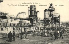 VINTAGE POSTCARD Armor D Squadron Catastrophe D Iena Seen D together during L removal of the Toulon corpses