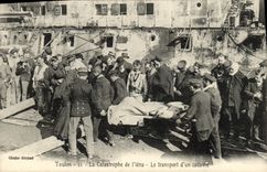 VINTAGE POSTCARD Toulon the Catastrophe of L Iena Transport D a Corpse Boat