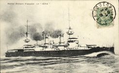 VINTAGE POSTCARD French Navy Iena Boat