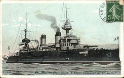 VINTAGE POSTCARD French Marine L Iena Armours 2nd Bateau class