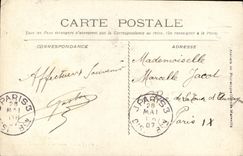 VINTAGE POSTCARD French Navy Iean Boat