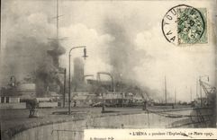 VINTAGE POSTCARD L Iena During L Exploion March 12th  1907