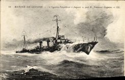 CPA Bateau Guerre Le Contre Torpilleur Jaguar par R Dumont Dupare