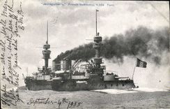 CPA Bateau Guerre Jaureguiberry French Battleship