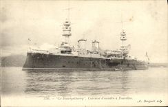 CPA Bateau Guerre Le Jaureguiberry Cuirasse d escadre a Tourelles