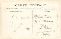 VINTAGE POSTCARD Bateau War French Navy Jaureguiberry Cuirasse has Tourelles