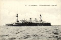 VINTAGE POSTCARD Bateau War Jaureguiberry Cuirasse D Escade has Tourelles