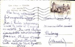 MODERN CARD Bateau War Jean Bart Dimensions D Azur Toulon the Jean Bart Batiment of Line