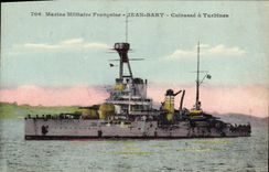 VINTAGE POSTCARD Bateau War Navy Francois Jean Bart Cuirasse has Turbines
