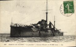 VINTAGE POSTCARD Bateau War Navy De Querre the Jean Bart Armours D Escadre of 23500 Tons
