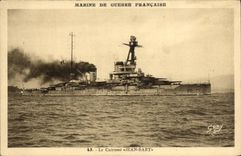 VINTAGE POSTCARD Boat War French Navy De Querre the Armor Jean Bart
