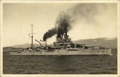 VINTAGE POSTCARD Boat War Navy De Querre the Jean Bart