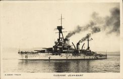 VINTAGE POSTCARD Bateau War Armours Jean Bart