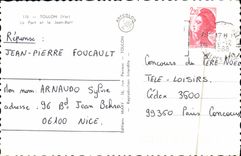 MODERN CARD Boat Toulon War the Port and the Jean Bart