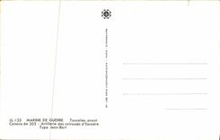 VINTAGE POSTCARD Boat War Navy of Querre Turrets before Guns of 305 Artillery of the Armours D Squadron Standard Jean Bart