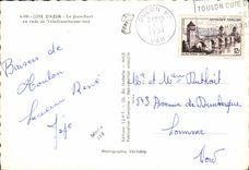 MODERN CARD Bateau War Dimensions D Azure the Jean Bart in Roads of Villefranche on Mer