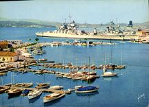 CPSM Toulon Boat roads and the Jean Bart