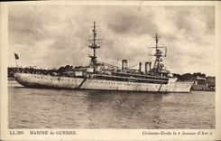 VINTAGE POSTCARD Boat Navy Cruiser school the Jeanne D arc