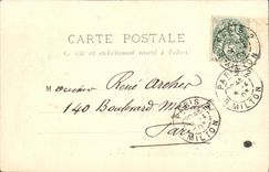 VINTAGE POSTCARD Bateau Navy Jeanne D arc Croiseur Armours having has edge Mr  Loubet President of the Republic Algeria